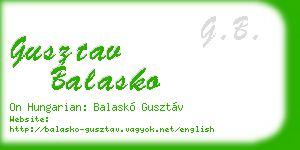 gusztav balasko business card